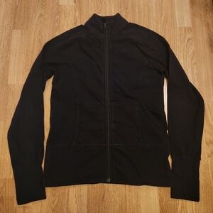 GAP Cotton Stretch Full Zip Track Jacket Black Medium